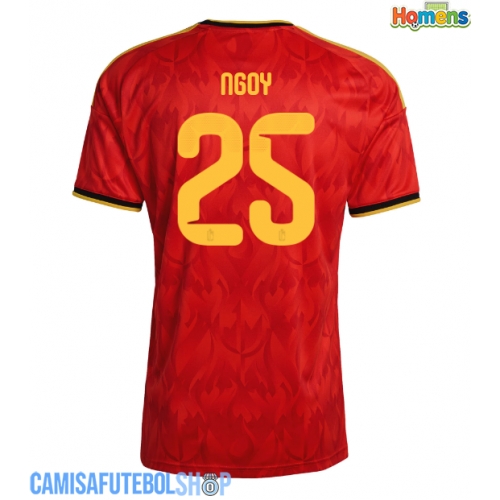 Camisa de time de futebol Bélgica Nathan Ngoy #25 Replicas 1º Equipamento Mundo 2026 Manga Curta